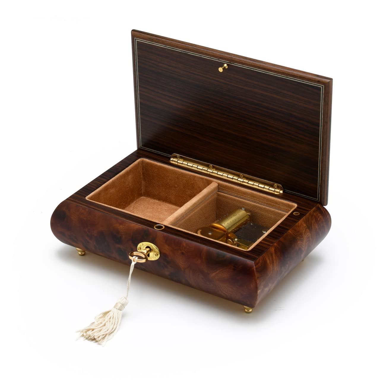 Handcrafted 30-Note Single Stem Red Rose Musical Jewelry Box - Perfect Gift for Valentine's Day, Anniversary & Birthday - Romantic Home Decor & Jewelry Storage