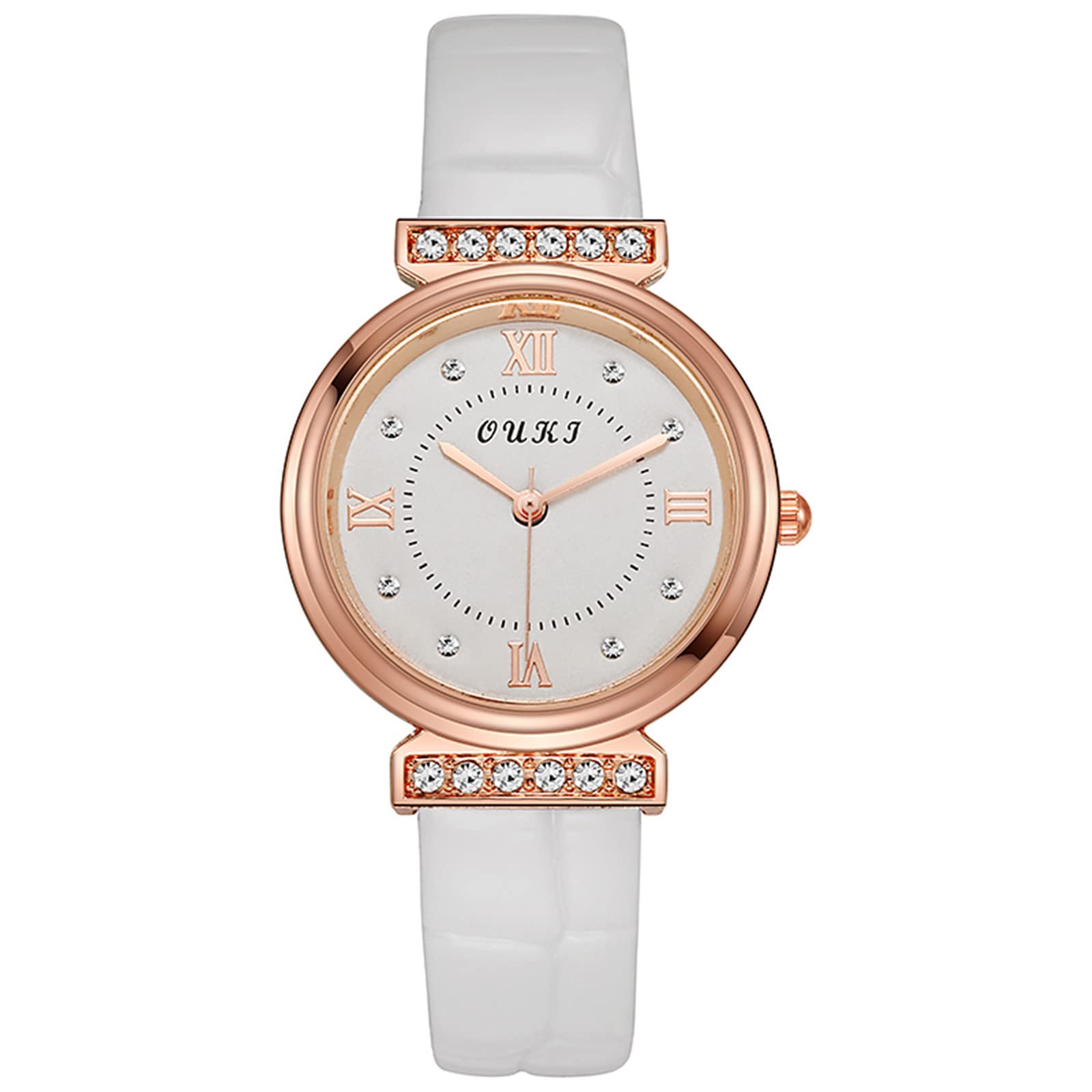 Elegant Minimalist Women's Leather Strap Watch - 38mm Slim Quartz Dial - Perfect Gift for Her, Office Wear & Casual Outfits