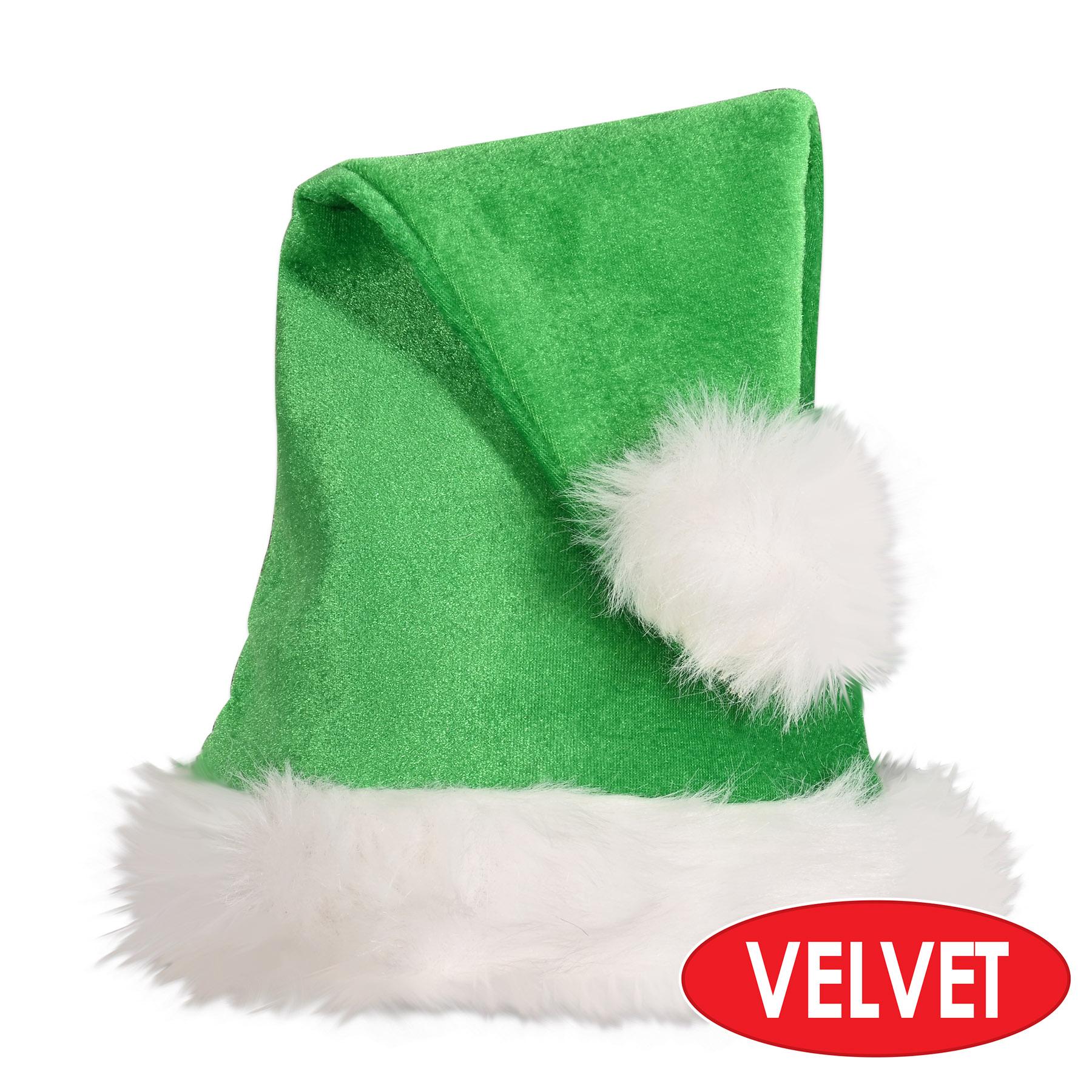 12 Pack Green Santa Hats for Christmas - Festive Holiday Party Hats for Xmas Celebrations, Office Parties & Family Gatherings