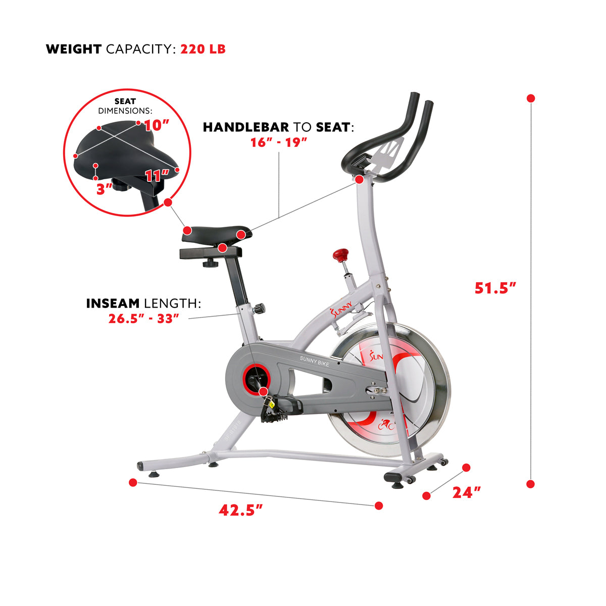 Premium Magnetic Resistance Indoor Cycling Exercise Bike - Silent & Smooth Home Workout for Cardio & Strength Training - Perfect for Home Gym, Fitness Enthusiasts & Spin Classes