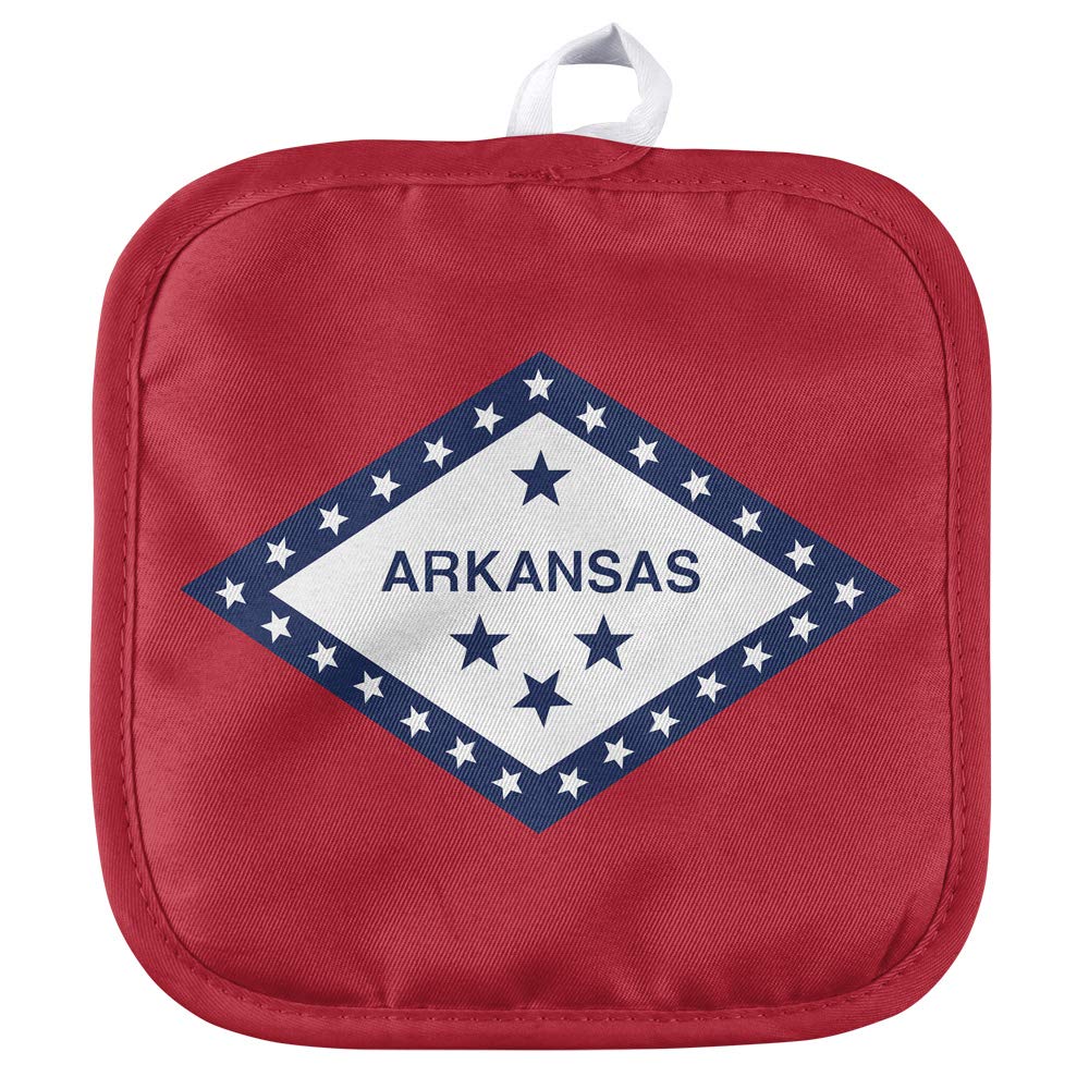 Arkansas State Flag Pot Holder - Heat Resistant & Durable for Indoor/Outdoor Kitchen, BBQ, Grilling & Camping - Perfect for Cooking, Baking & Outdoor Adventures