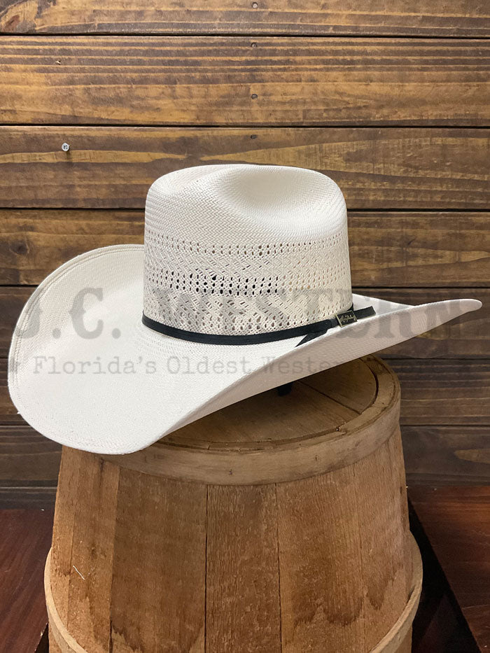 Larry Mahan LMH11158 10X Cowboy Straw Hat Ivory - Western Style Summer Sun Protection for Men & Women | Perfect for Rodeo, Ranch Work, and Outdoor Adventures