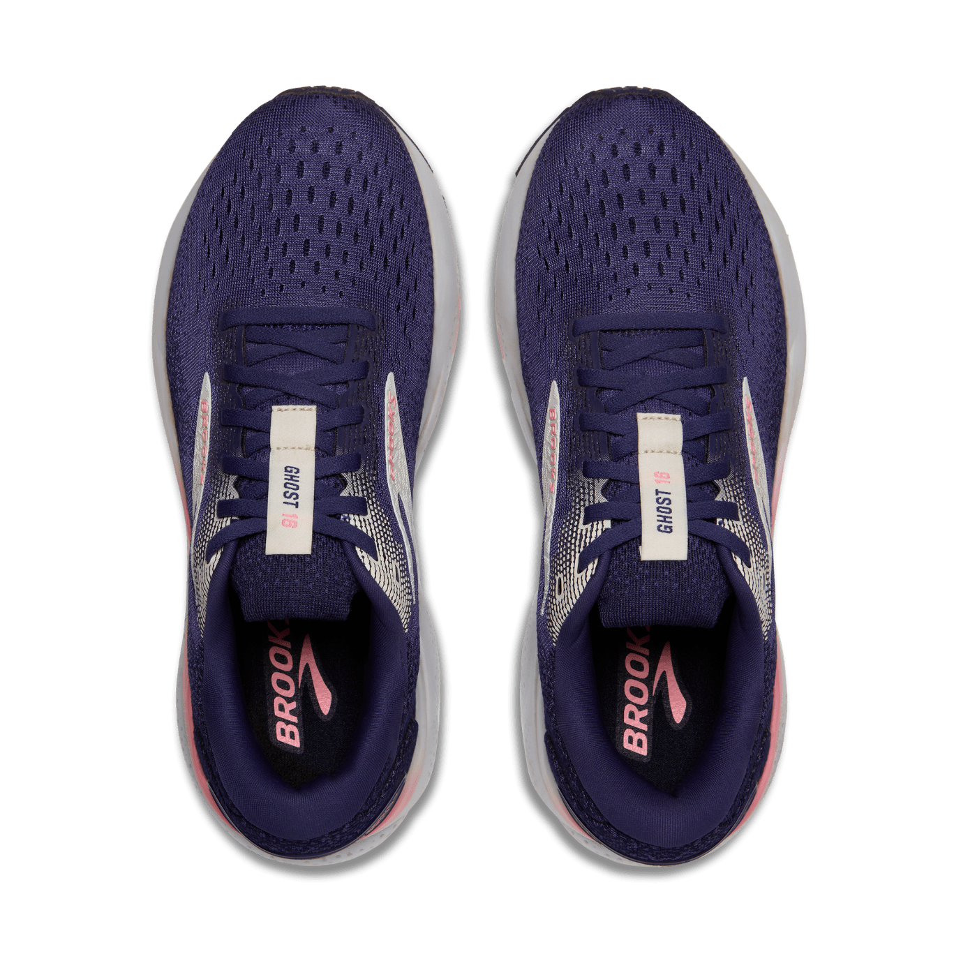 Brooks Ghost 16 Women's Running Shoes (B Width) - Blue Ribbon/Dianthus/Peacoat | Lightweight Cushioned Road Shoes for Jogging, Training & Marathon Running