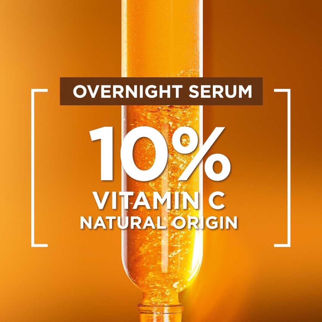 Garnier Wrinkle Lift Anti-Aging Cream 18g & Bright Complete Vitamin C Overnight Serum 15ml Set - Anti-Wrinkle & Brightening Skincare Combo for Nighttime Routine & Daily Youthful Glow
