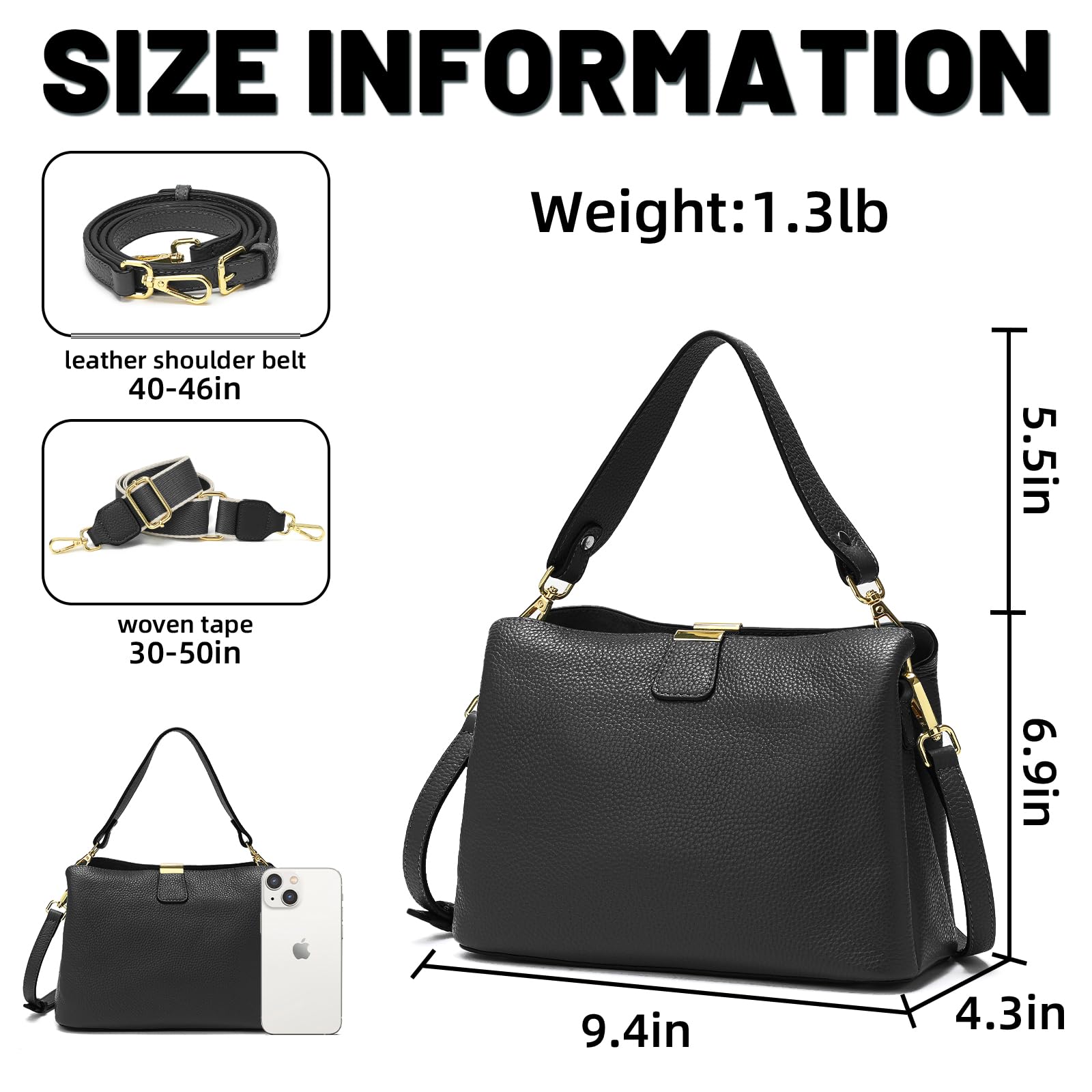 Small Women's Genuine Leather Bucket Shoulder Bag - Soft Crossbody Purse for Ladies | Perfect for Work, Travel & Everyday Use