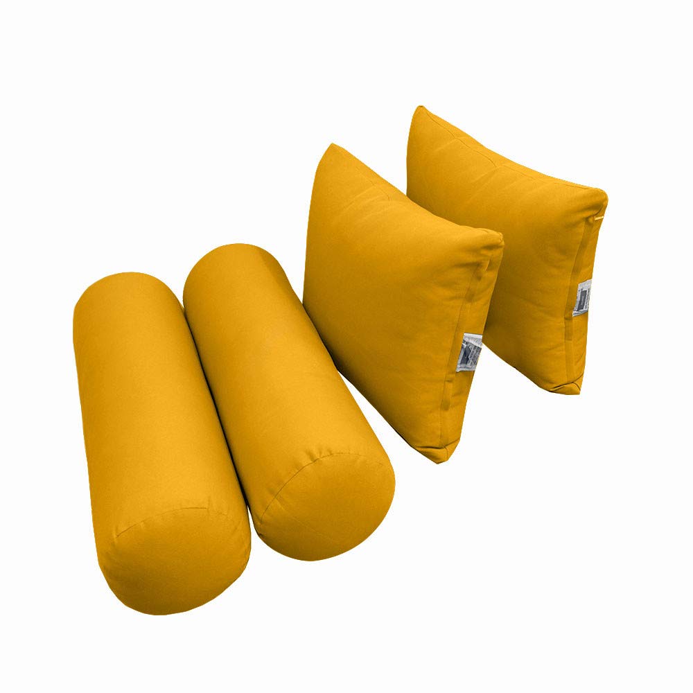Prolinemax Outdoor Bolster Backrest Pillow Cover - Knife Edge Design, Twin Size AD108 | Waterproof & UV Resistant Slipcover for Patio Furniture, Poolside Loungers, and Garden Chairs
