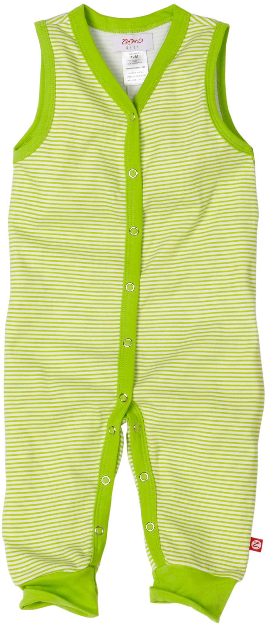 ZUTANO Baby Girls' Candy Stripe Sleeveless Romper - Soft Cotton Jumpsuit for Infants & Toddlers - Perfect for Summer Playdates, Beach Outings & Photo Shoots