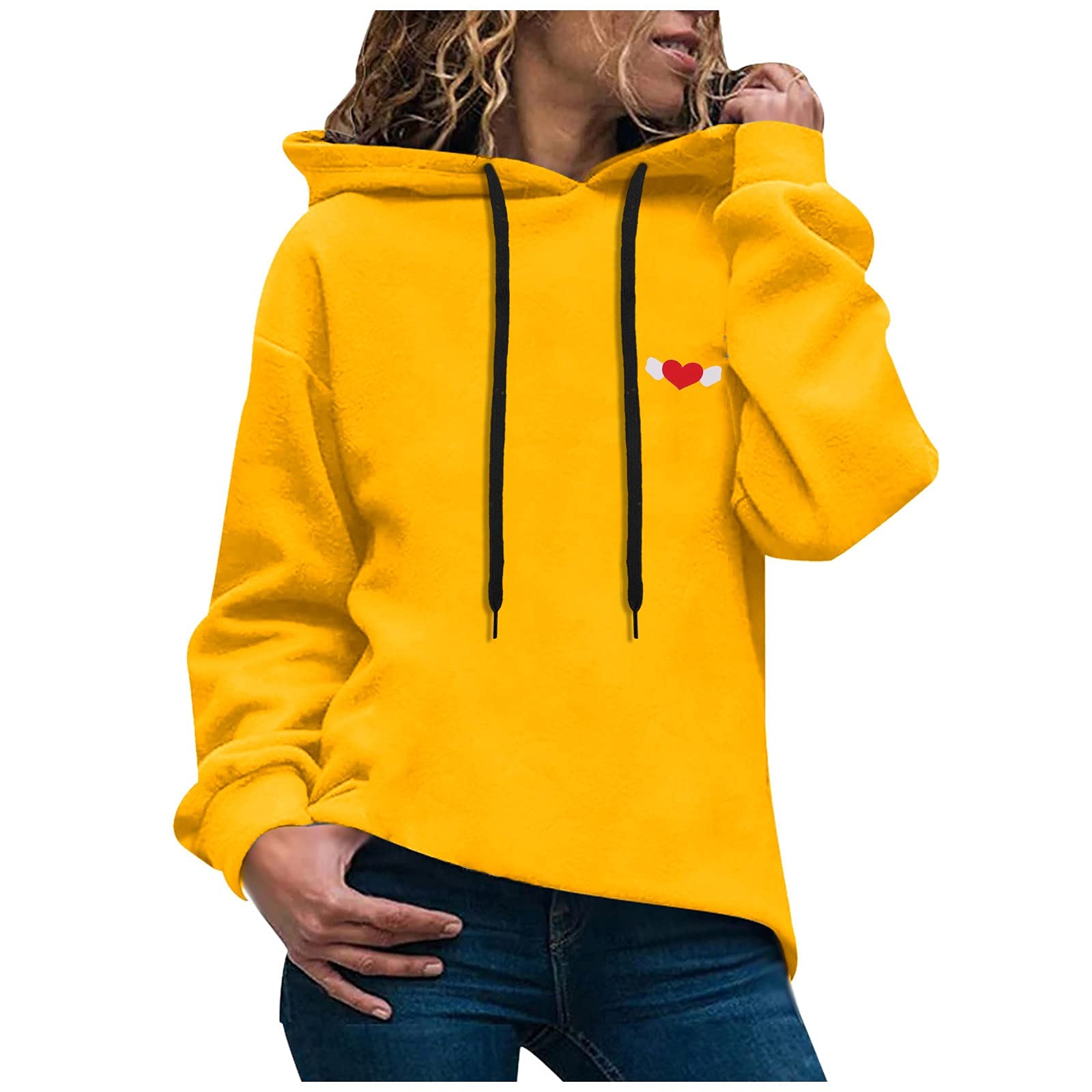 Women's Long Sleeve Casual Hooded Sweater - Printed Pullover Hoodie & Sweatshirt for Everyday Wear | Perfect for Fall, Winter & Outdoor Activities