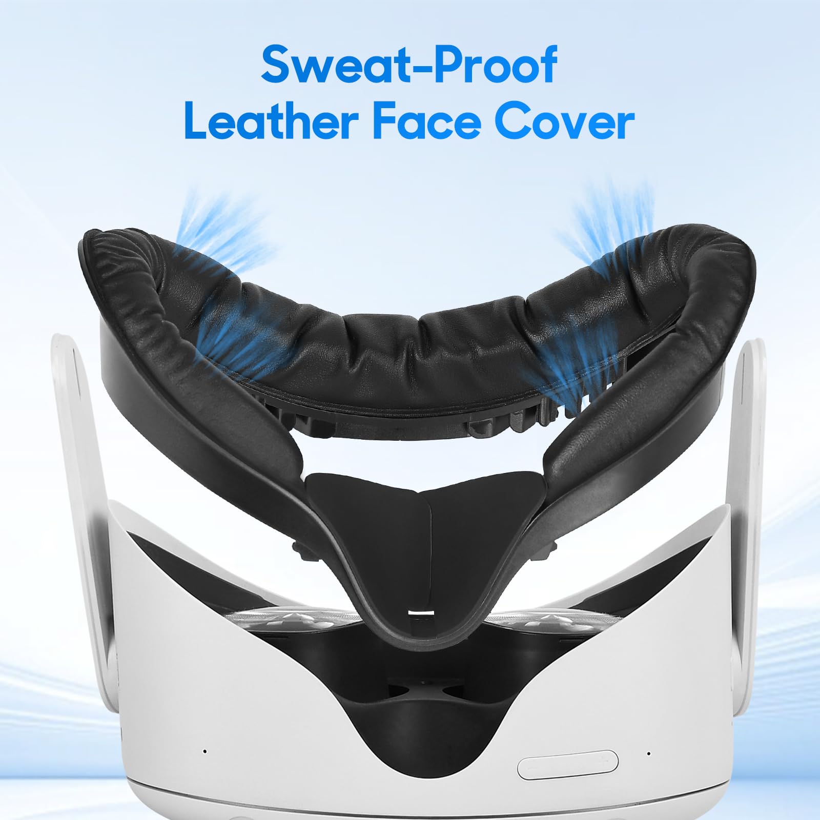 2-Pack TechKen VR Face Pad for Meta Quest 2 - Ventilated Cooling Foam Cover with Airflow Design | Enhanced Comfort for Gaming, Fitness & Extended VR Sessions