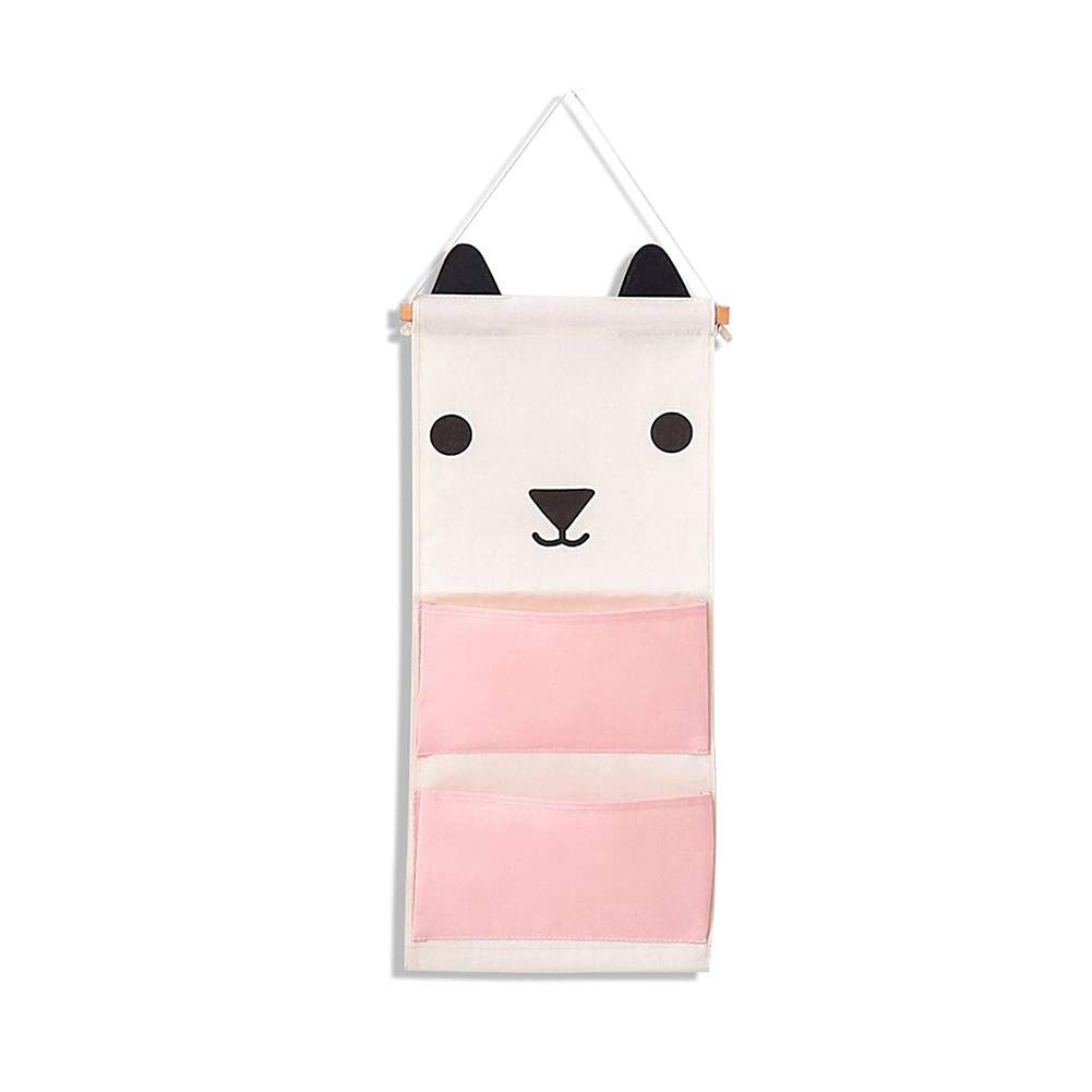 Pink Wall Hanging Storage Organizer for Wardrobe & Shoes - Space Saving Closet Door Storage Bag for Bedroom, Bathroom, and Entryway Organization