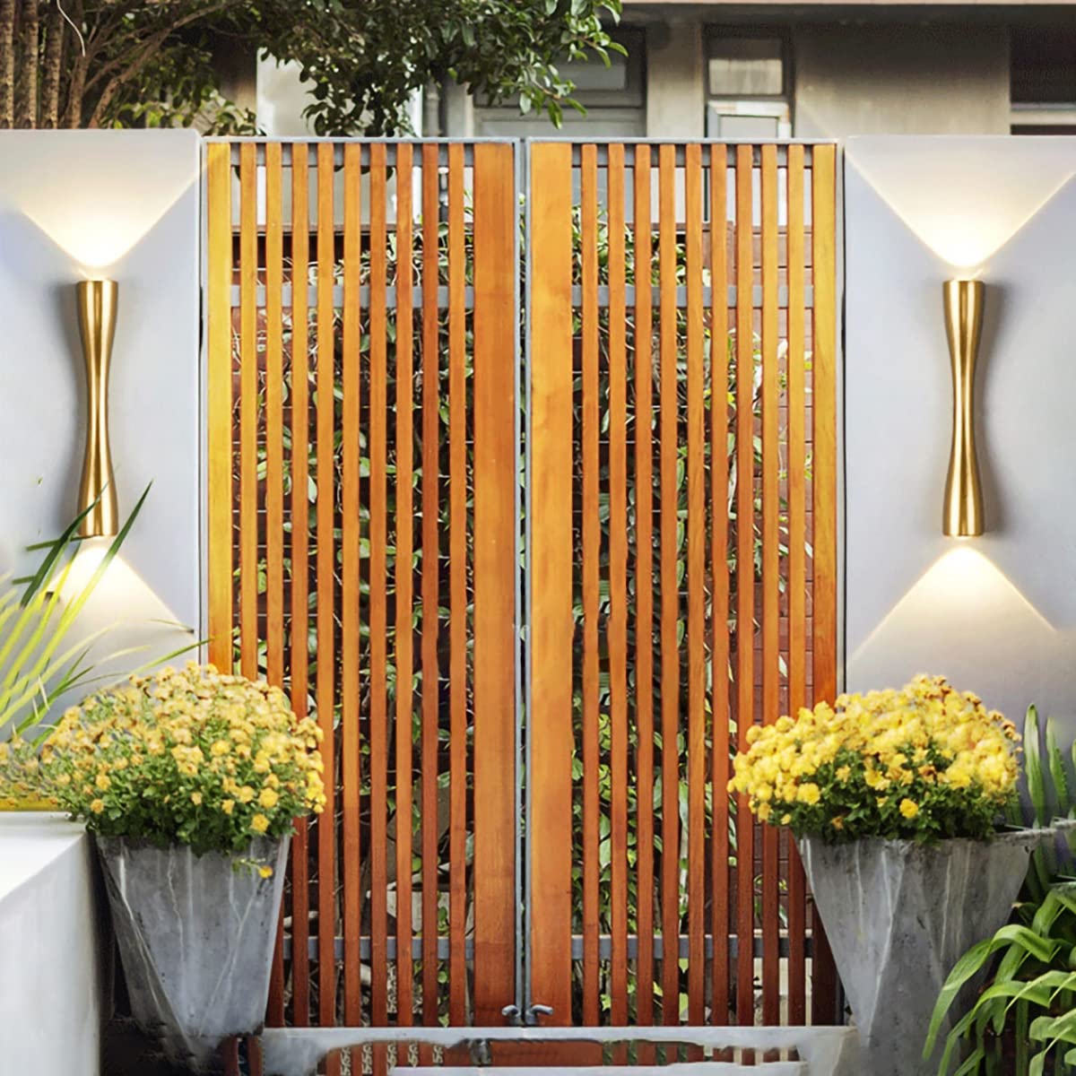 CRZJ Outdoor LED Wall Light - 10W Waterproof Wall Lamp for Porch, Corridor, Bedroom & Living Room - Creative Small Waist Design - 2 Pack (24 x 6cm) - Perfect for Patio, Garden, and Entryway Lighting