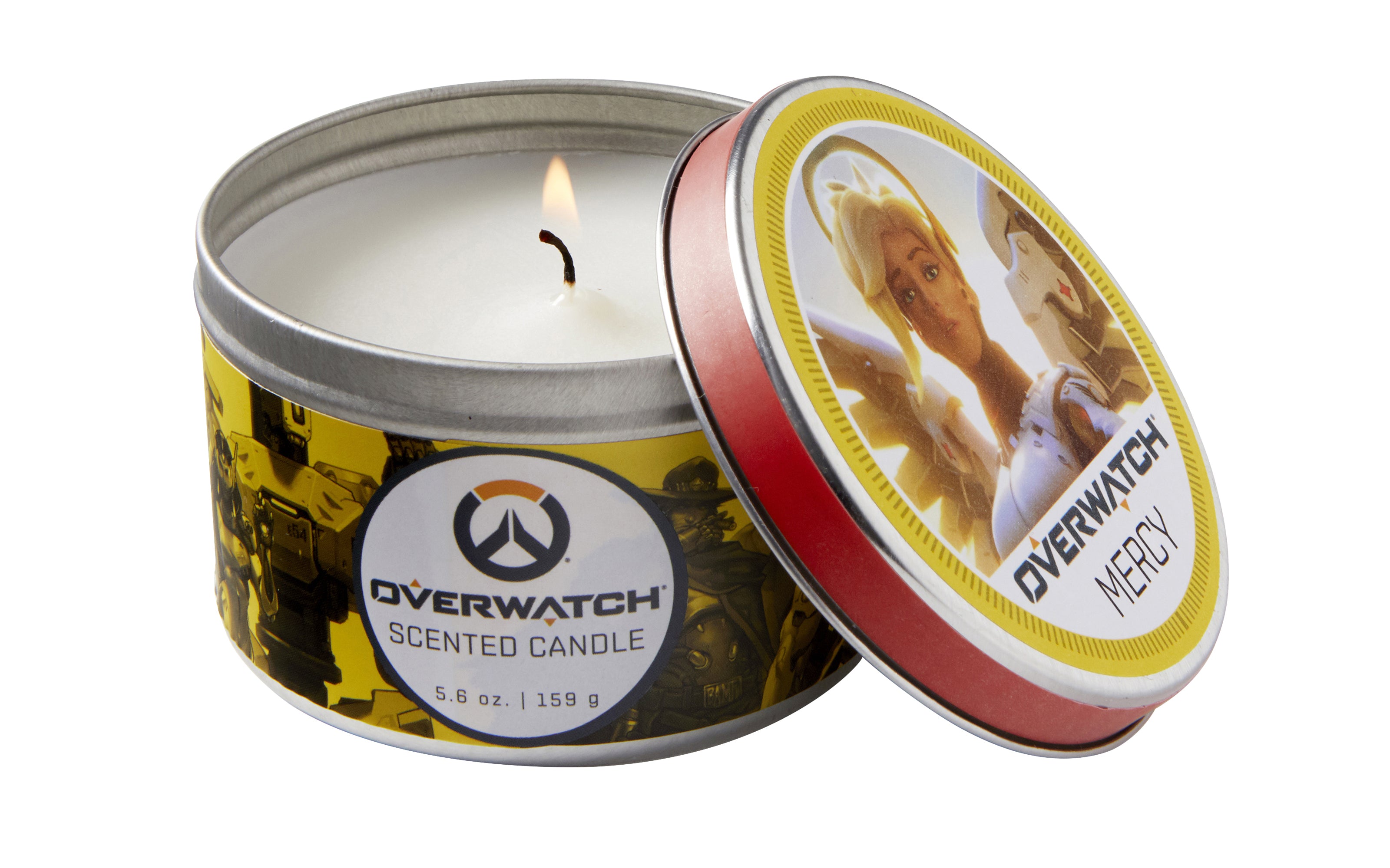 Overwatch Mercy Scented Candle - 5.6 oz Official Blizzard Collectible - Perfect for Gaming Room Decor & Gift for Gamers