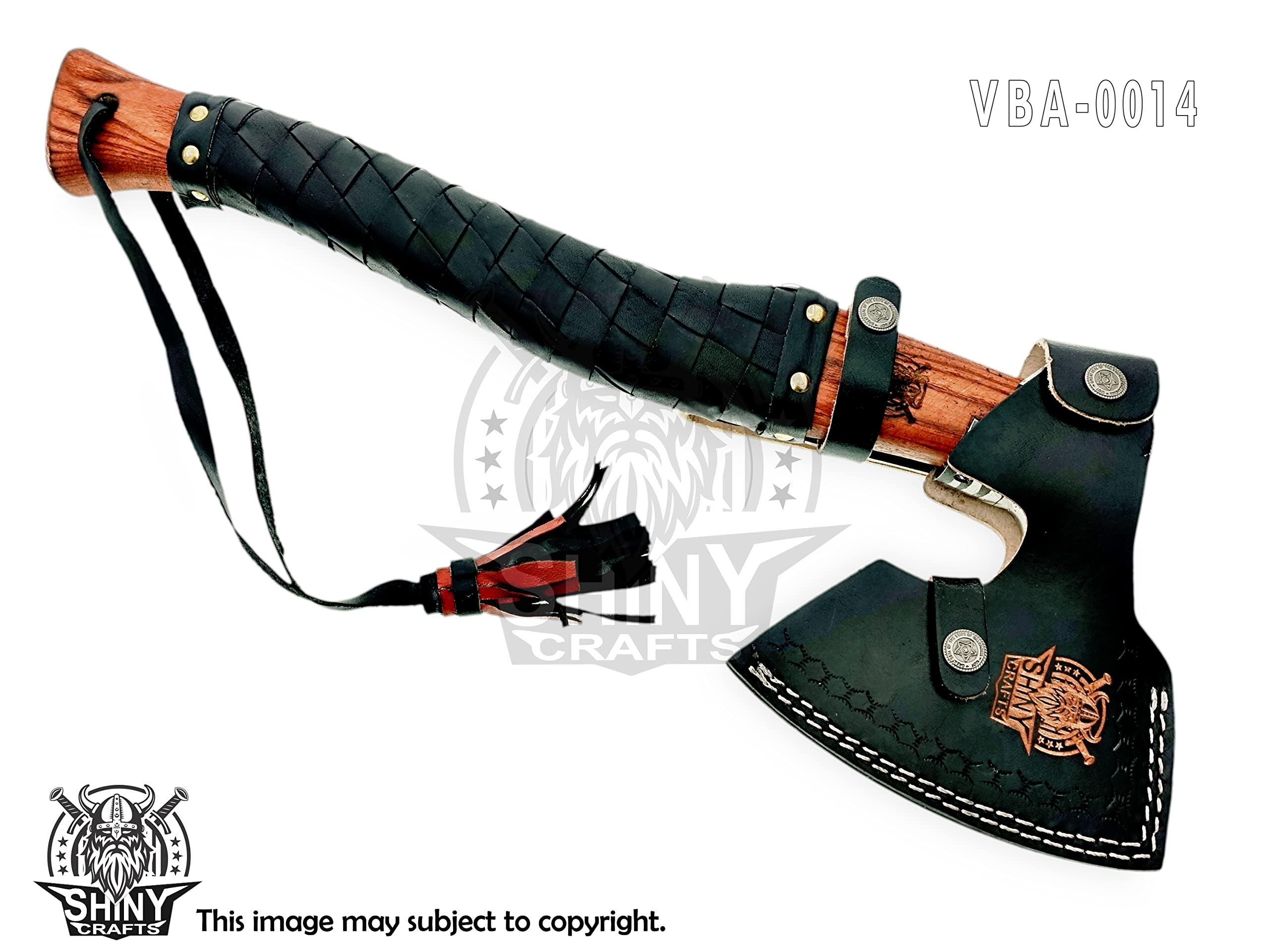 Handmade Viking Bearded Axe with Sheath - Custom Norse Battle Axe for Men - Unique Birthday & Gifts for Him - Perfect for Cosplay, Historical Reenactment & Home Decor