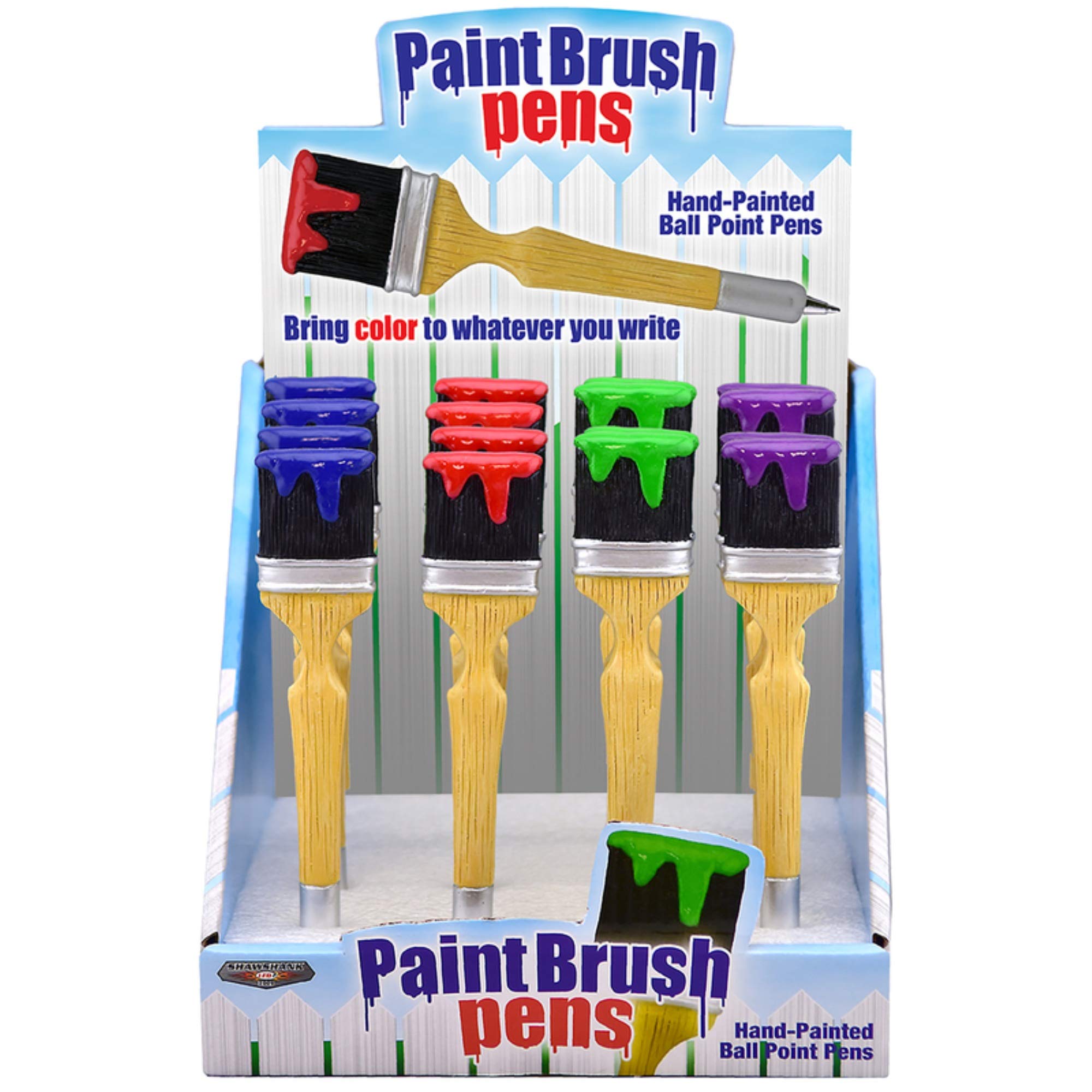 16-Pack Plastic Paint Brush Pens for Artists & DIY Crafts - Perfect for Watercolor, Calligraphy, and Home Decor Projects
