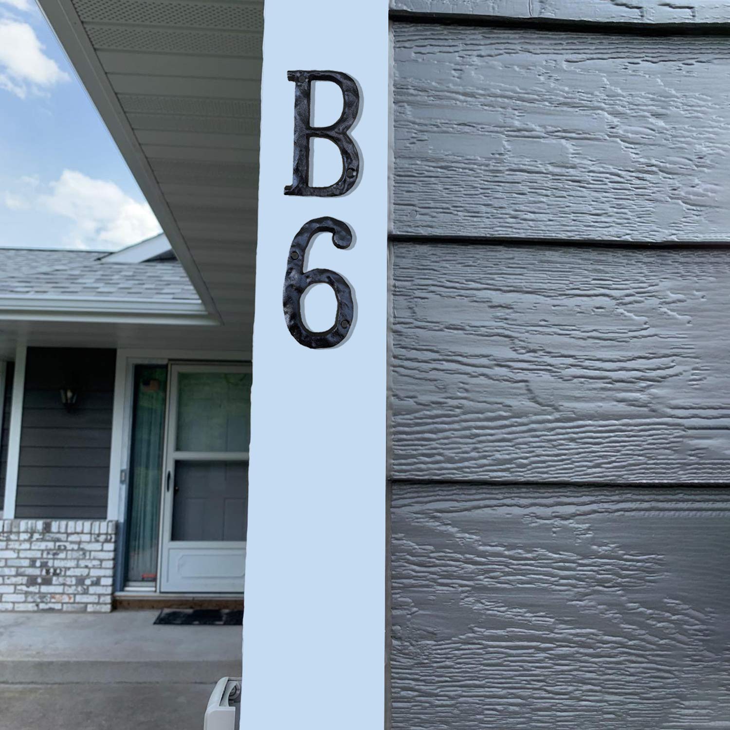 5.5 Inch Black Cast Iron House Numbers - Durable Home Address Plaque for Mailbox, Door, or Fence (Number 3) | Weatherproof Outdoor Signage for Residential & Commercial Properties