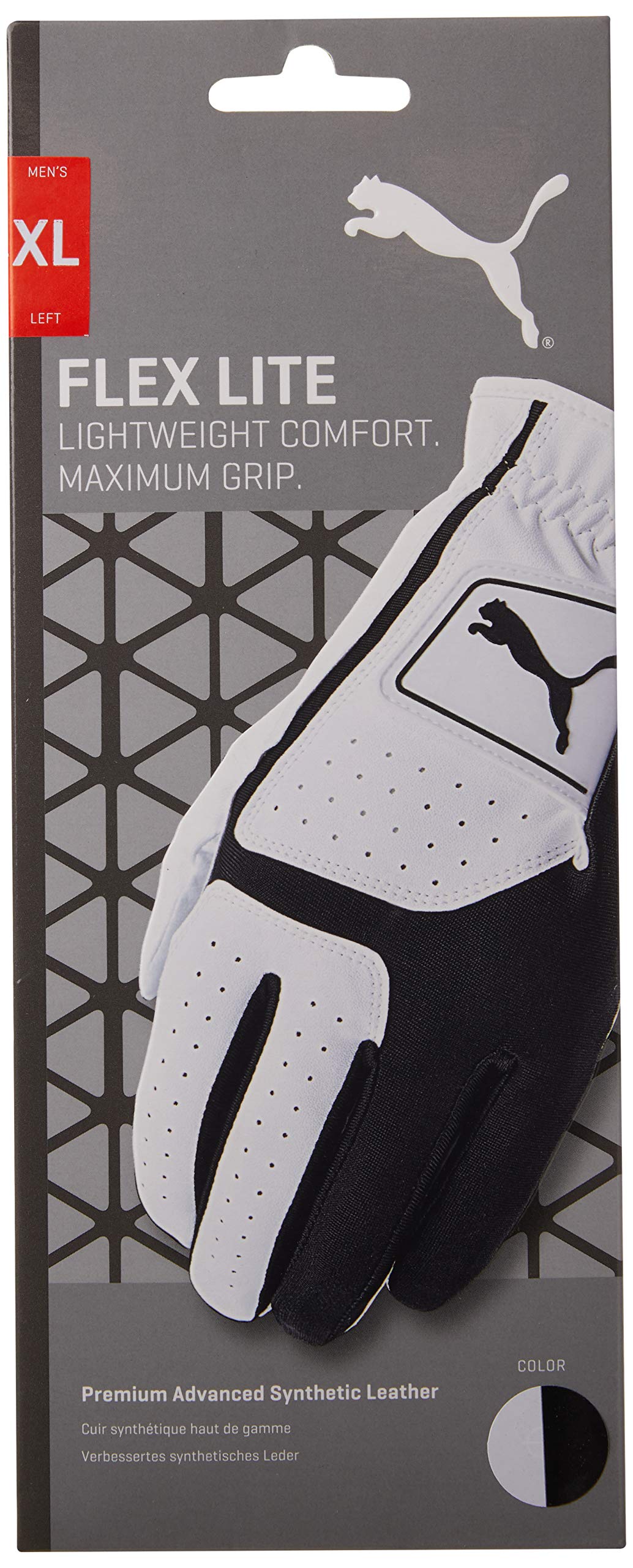 PUMA Golf Men's Flexlite Golf Glove - Breathable & Lightweight Performance Glove for Golfers - Perfect for Driving Range & Tournament Play