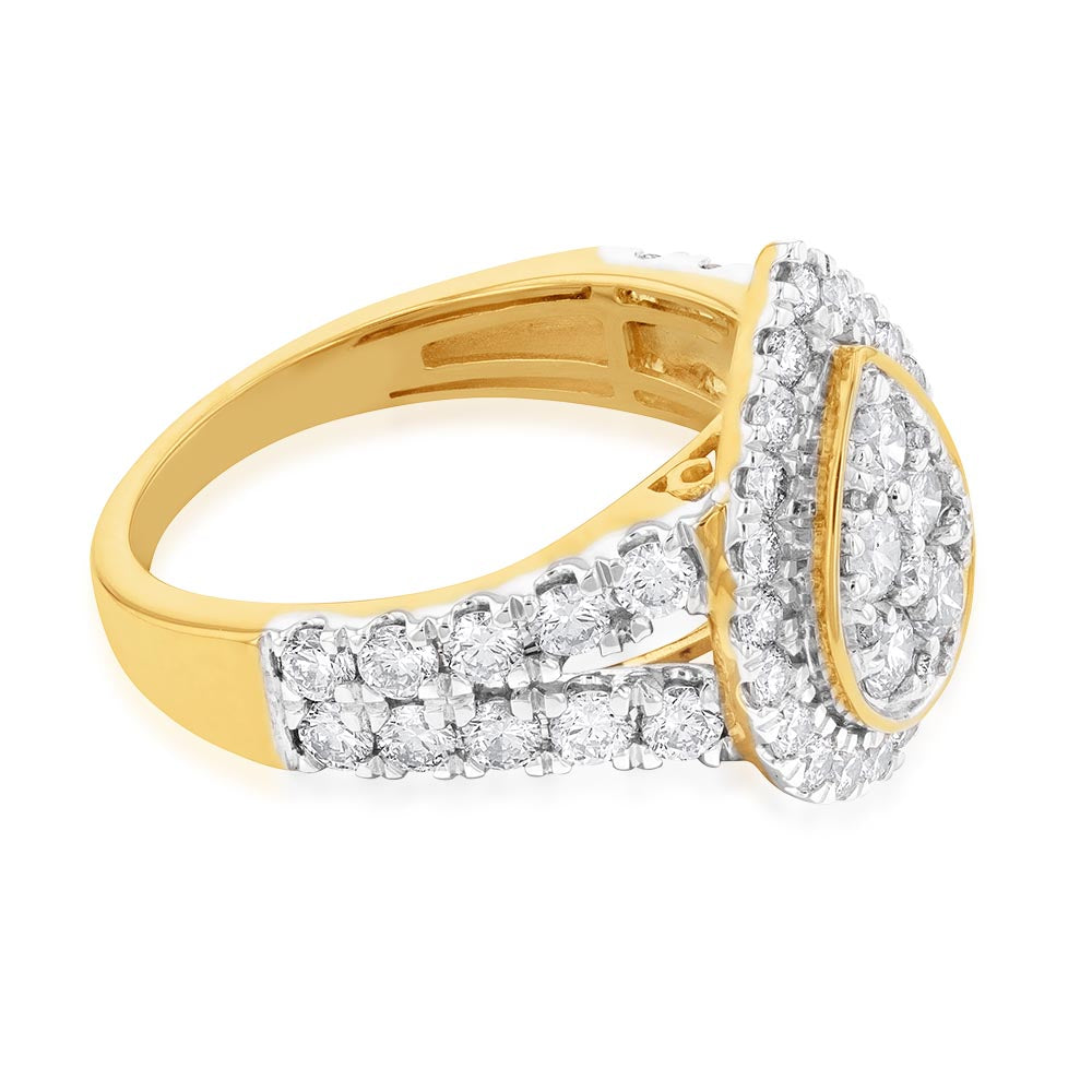 9ct Yellow Gold 2 Carat Diamond Ring with Brilliant Cut - Elegant Engagement & Wedding Jewelry for Women - Perfect for Proposals, Anniversaries & Special Occasions