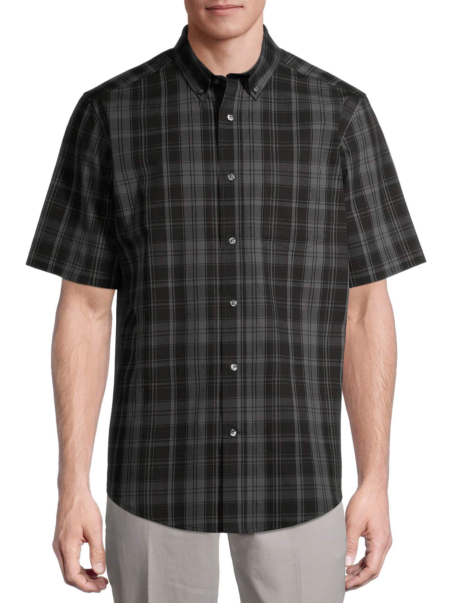George Clothing Men's Short Sleeve Poplin Shirt - Casual Button Down Shirt for Men, Breathable & Lightweight, Perfect for Office, Summer & Outdoor Activities