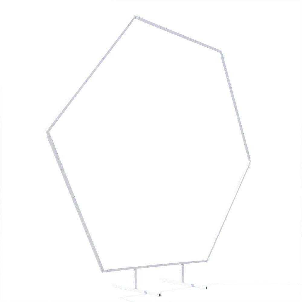 DYRABREST Hexagonal Wedding Arch Stand - 7.87ft Metal Balloon Arch Kit with Wrought Iron Frame for Bridal Party, Ceremony Backdrop & Outdoor Decor - Perfect for Weddings, Anniversaries & Garden Events