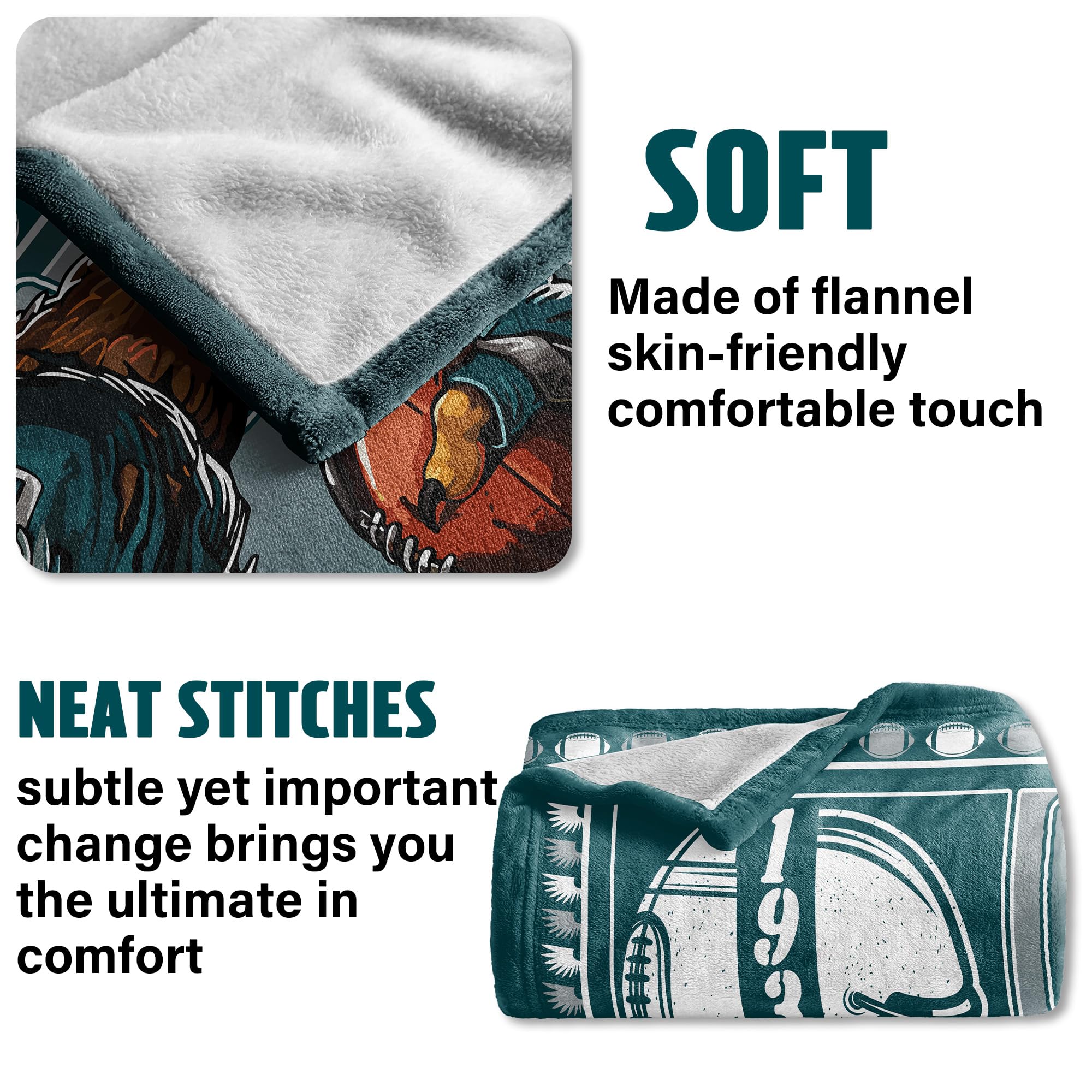 Football Flannel Blanket 80