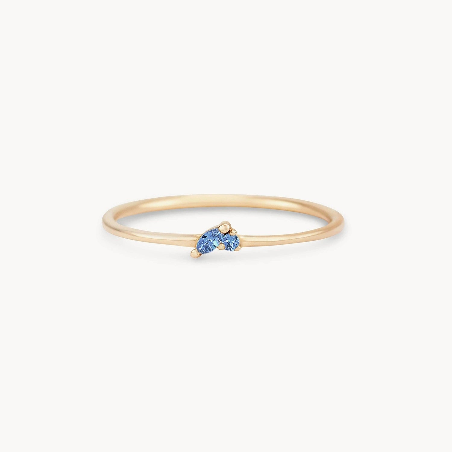 10K Yellow Gold Blue Sapphire Ring - Elegant & Timeless Jewelry for Women - Perfect for Weddings, Anniversaries & Special Occasions