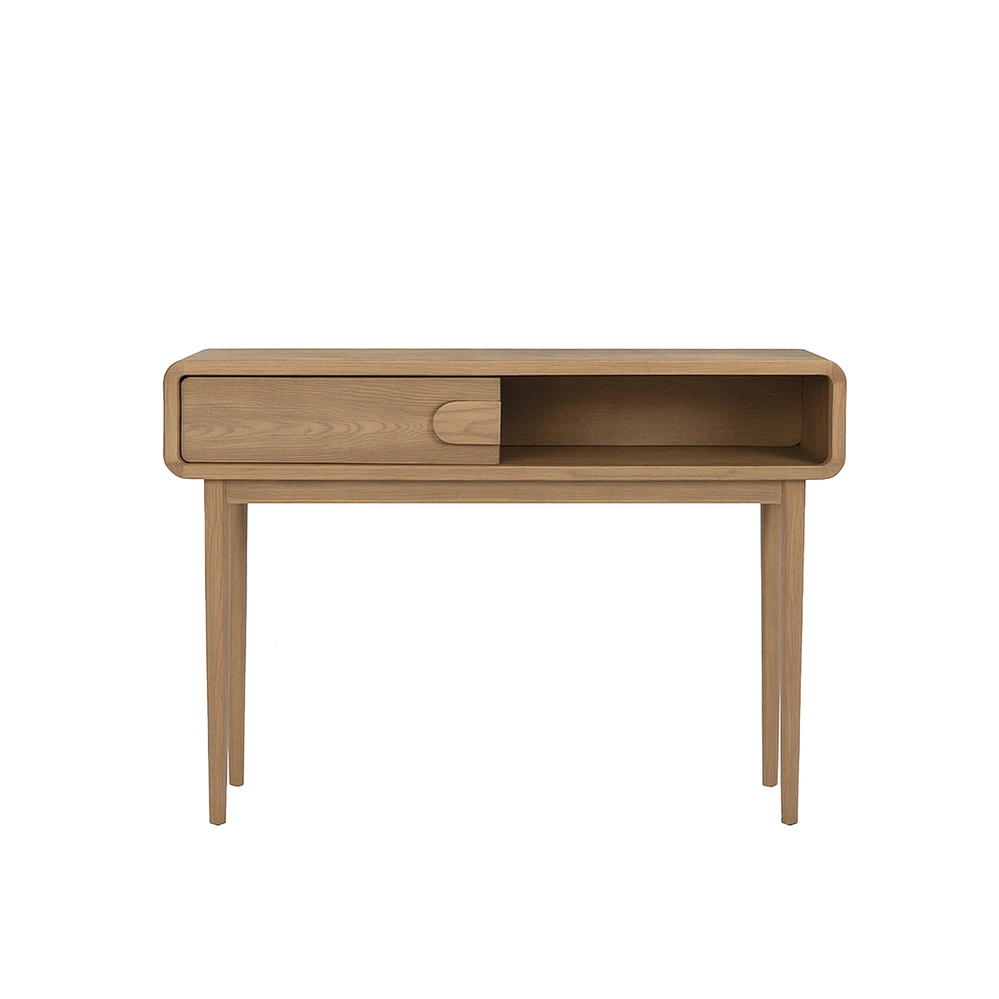 Modern Sora Console Table - Entryway Sofa Table, Hallway Accent Table for Living Room, Bedroom & Office - Stylish Narrow Table with Storage Shelf