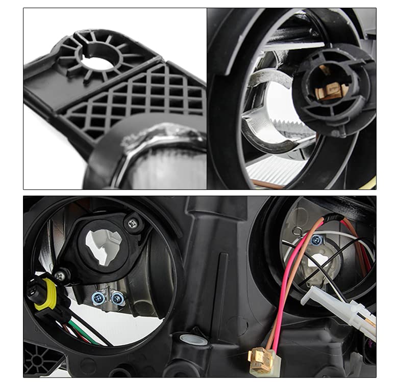 Replacement Chrome Headlights for 2015-2018 Ford Focus S/SE/ST - Durable LED Headlamps with Clear Lens - Perfect for Night Driving & Car Upgrades