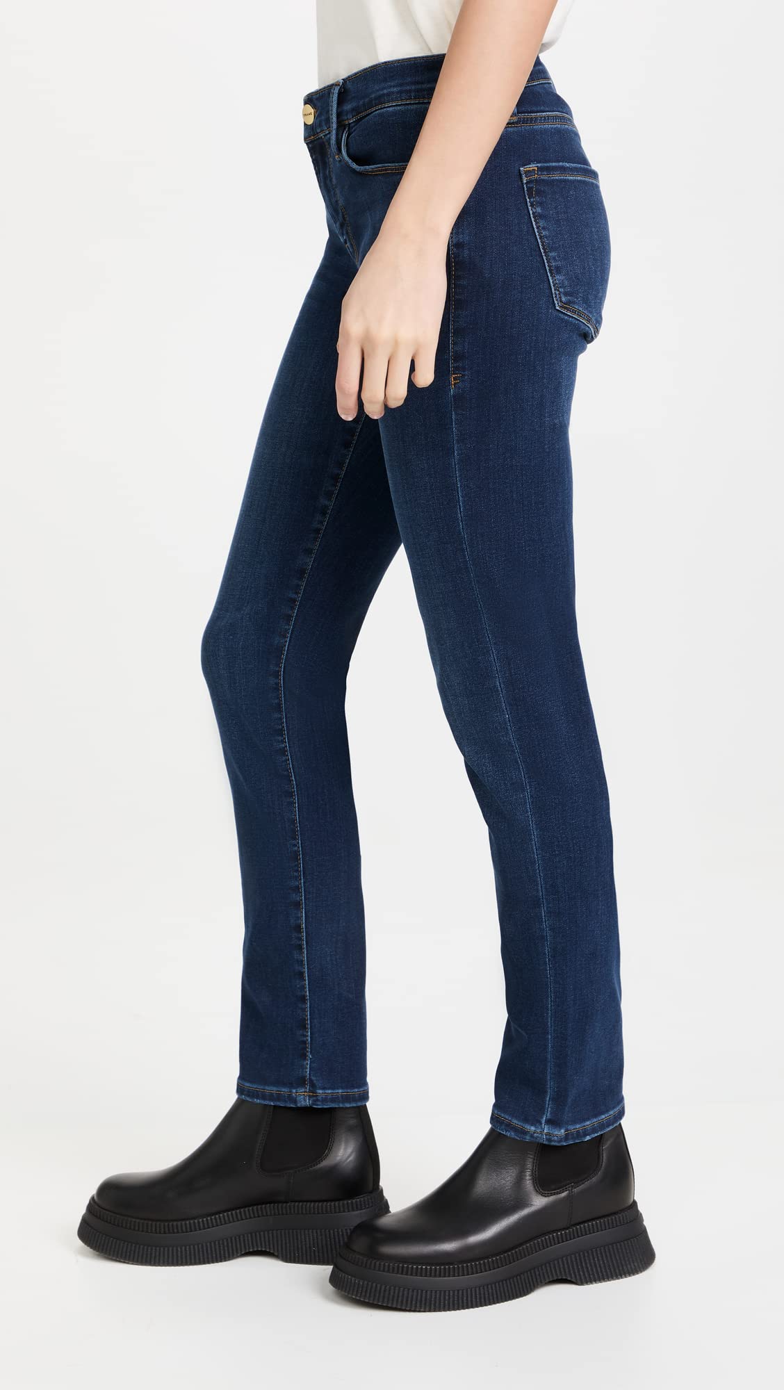 FRAME Women's Le Garcon Jeans - High Waist Straight Leg Denim Pants for Casual Wear & Everyday Style