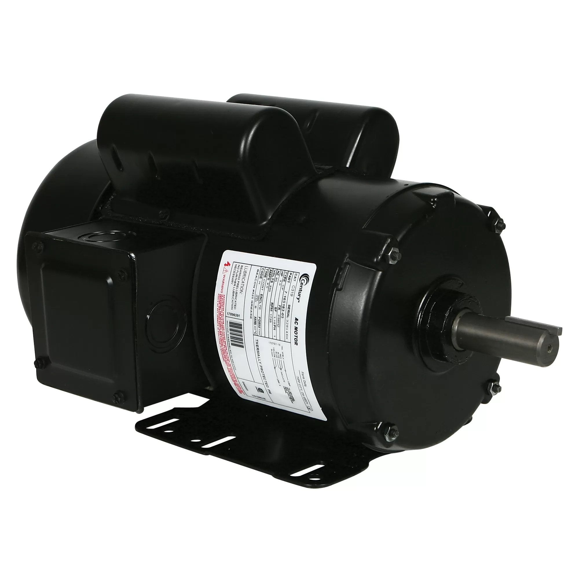 Century® Farm Duty Motor 2 HP - Heavy Duty Electric Motor for Agricultural Equipment, Irrigation Pumps & Farm Machinery - Perfect for Barns, Greenhouses & Rural Applications