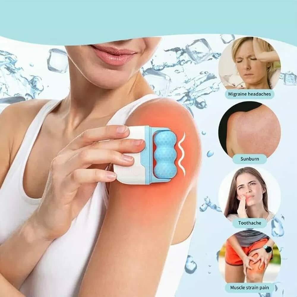 Toriox Ice Roller for Face & Eyes - Cold Therapy Massager for Puffiness, Migraine & Pain Relief - Skin Care & Beauty Tool for Women - Perfect for Morning Routine & Post-Workout Recovery