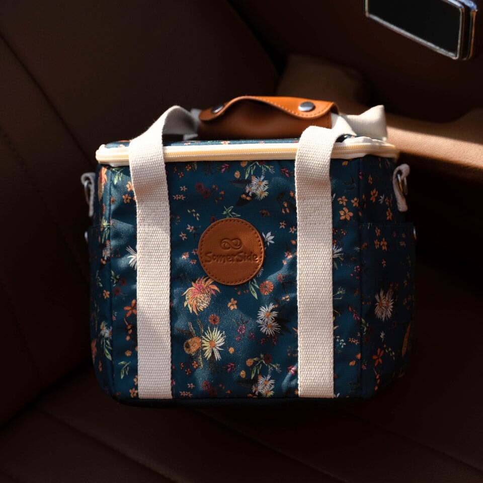 Native Botanical Mini Cooler Bag - Insulated Lunch Box for Picnics, Beach Trips & Outdoor Adventures | Portable & Leak-Proof