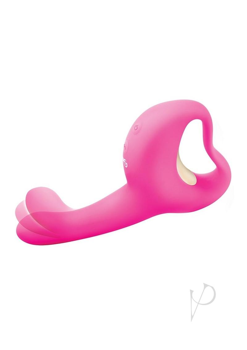 Bodywand G Play Ultimate Ergonomic Rechargeable Silicone G-Spot Vibrator with Clitoral Stimulator - Pink | Perfect for Couples Play & Solo Pleasure