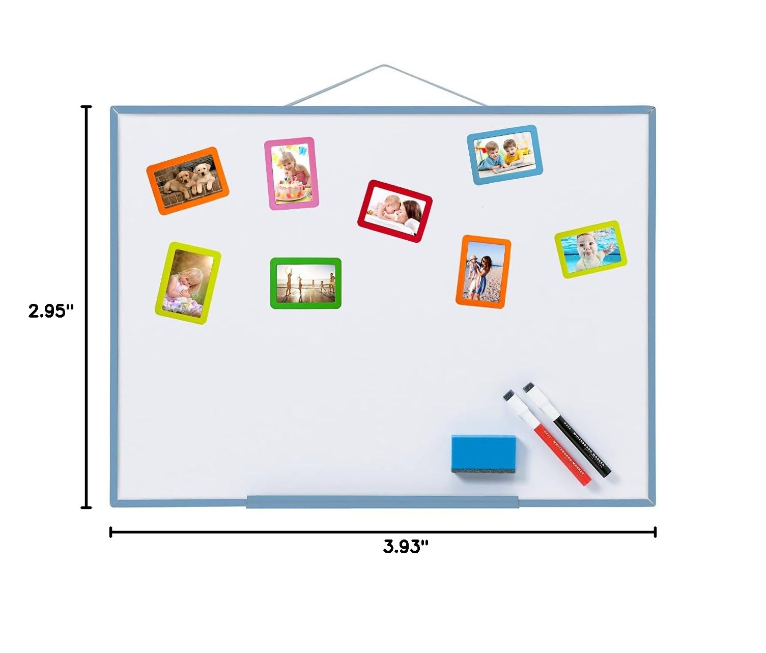 2.5x3.5 Magnetic Photo Frames - 24 Pack for Refrigerator & Iron Surfaces - Home & Office Decor