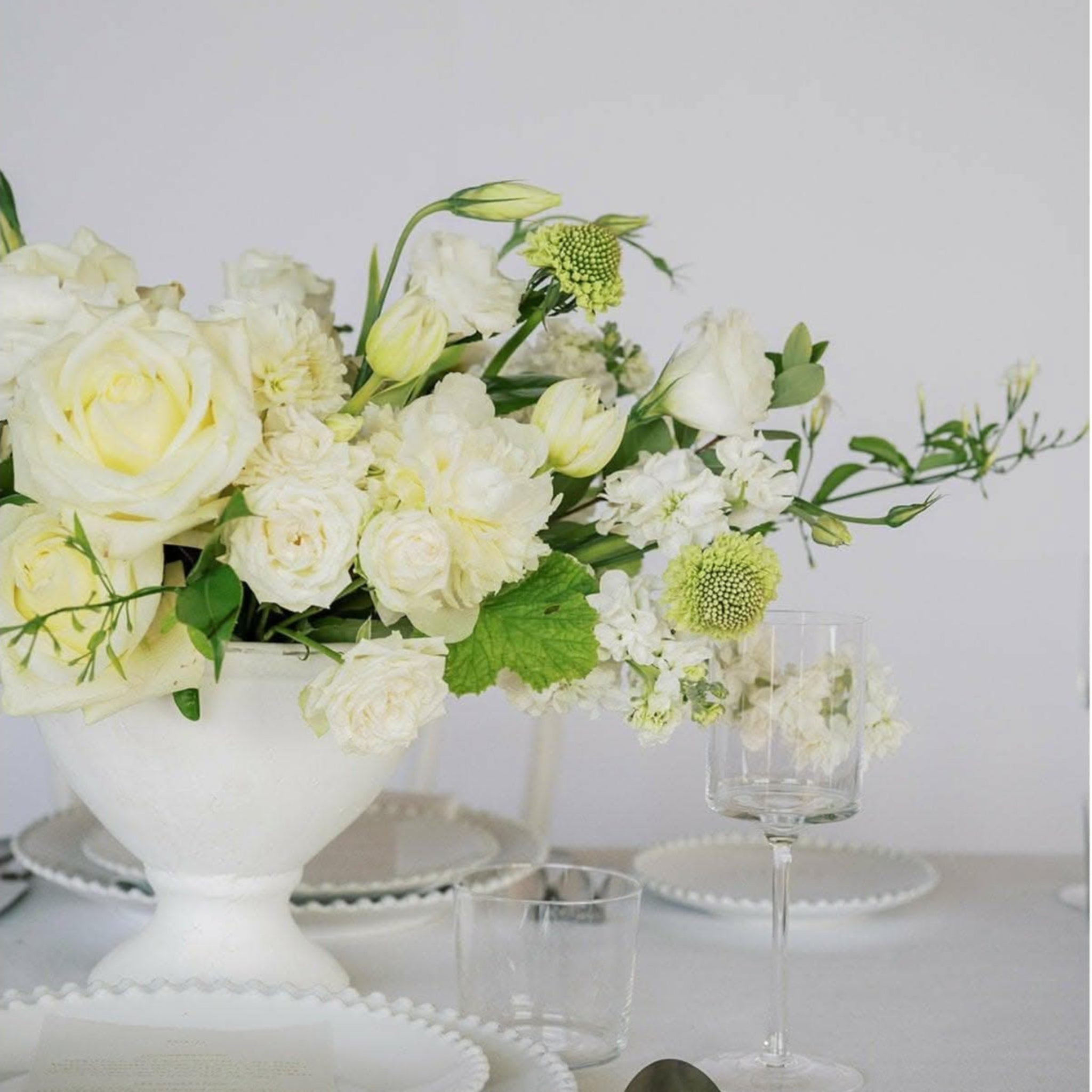 Elegant White Wedding Centerpiece for Table Decor - Perfect for Bridal Showers, Receptions & Romantic Dinner Parties