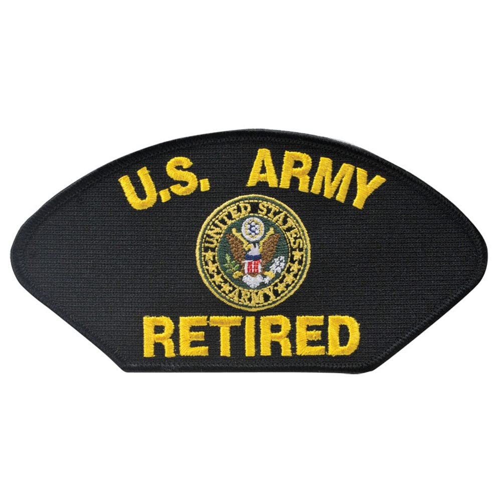U.S. Army Retired Hat Patch - Military Veteran Embroidered Badge for Caps & Uniforms - Perfect for Veterans Day, Retirement Ceremonies & Military Appreciation Events | MEDALS OF AMERICA EST. 1976