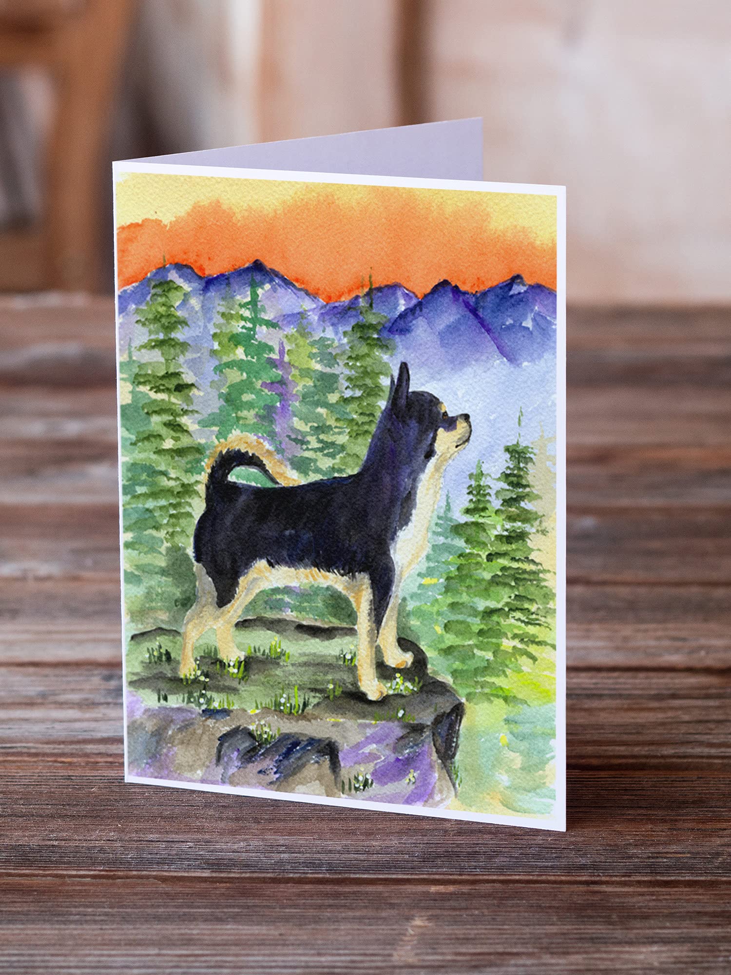 Chihuahua Greeting Cards Pack of 8 - Blank A7 Size 5x7 Note Cards with Envelopes | Whimsical Dog Lover Stationery for Birthdays, Thank You Notes & Special Occasions
