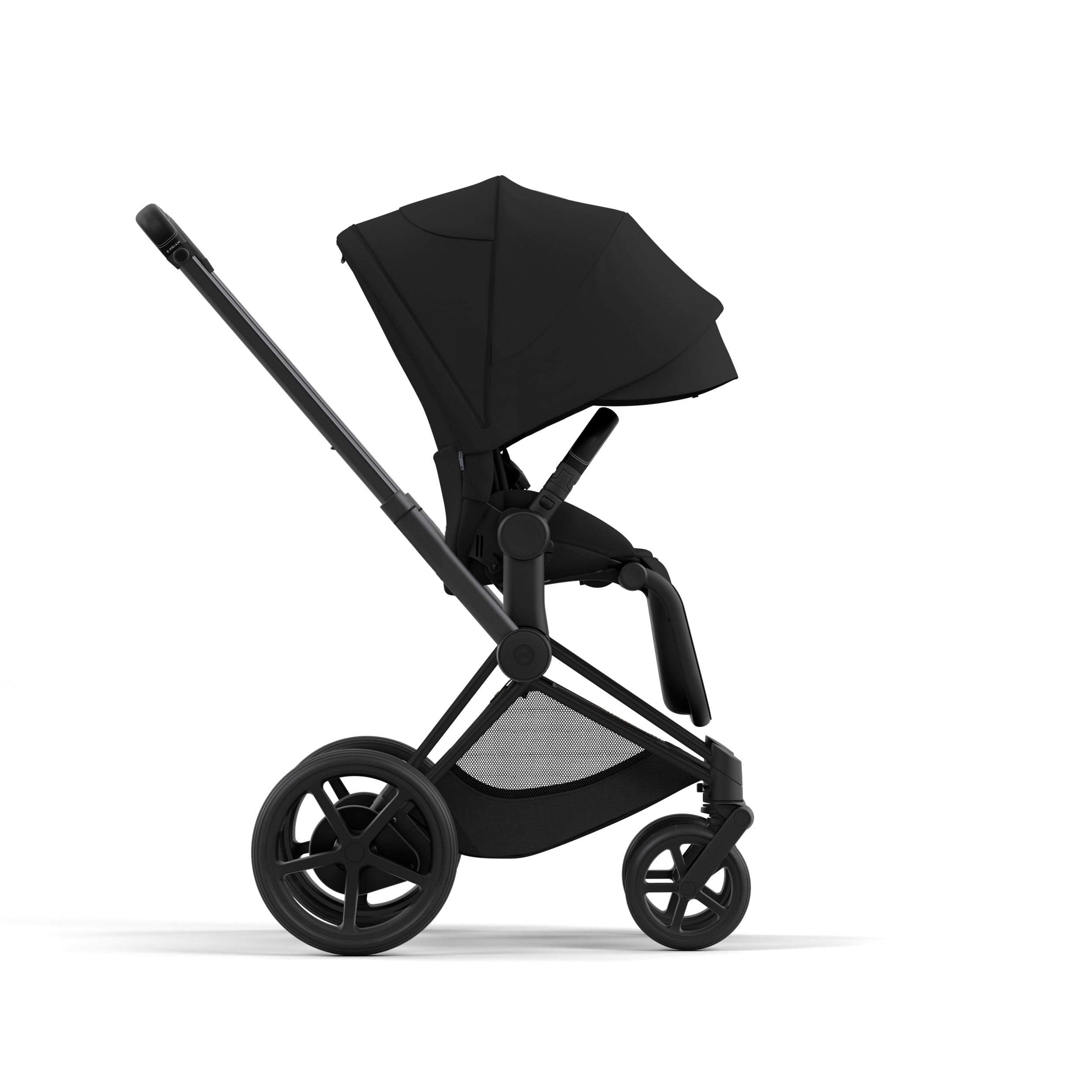 Cybex ePriam 2 Complete Stroller in Matte Black - Premium Baby Stroller with Adjustable Seat & Large Storage Basket | Perfect for Urban Walks, Shopping & Travel
