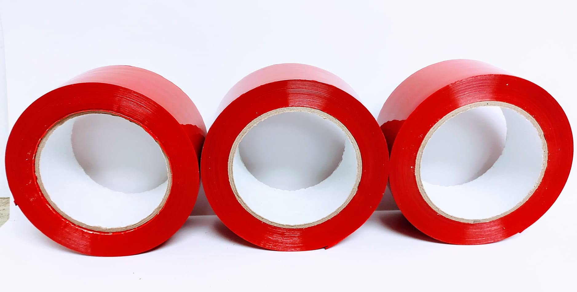 3 Rolls Heavy Duty Red Packing Tape - 2 Inch x 110 Yards, 2.0 Mil Thick Moving & Carton Sealing Tape for Shipping Boxes, Storage & Home Moving Supplies