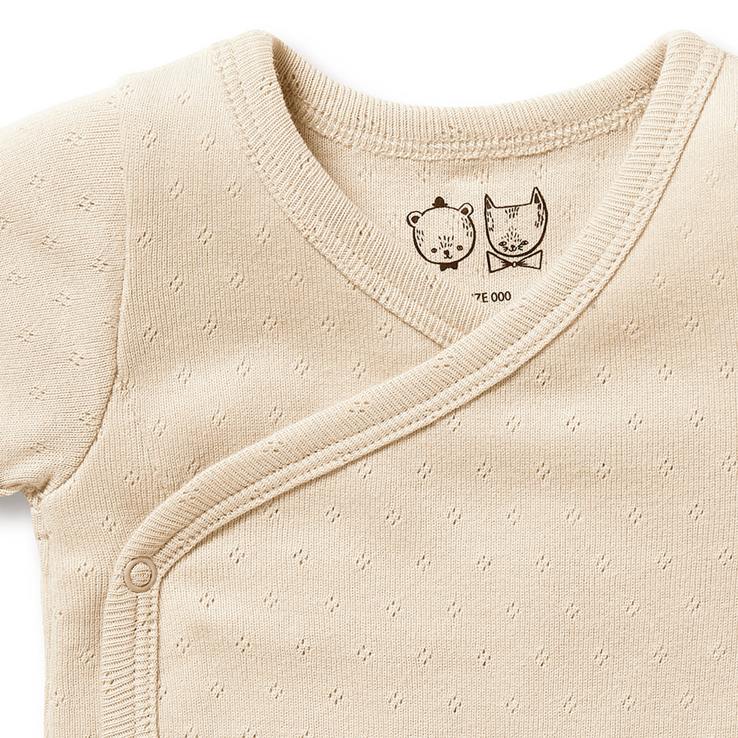 Organic Pointelle Kimono Bodysuit - Soft Breathable Baby Onesie for Newborns & Infants | Perfect for Playtime, Naptime & Photo Shoots