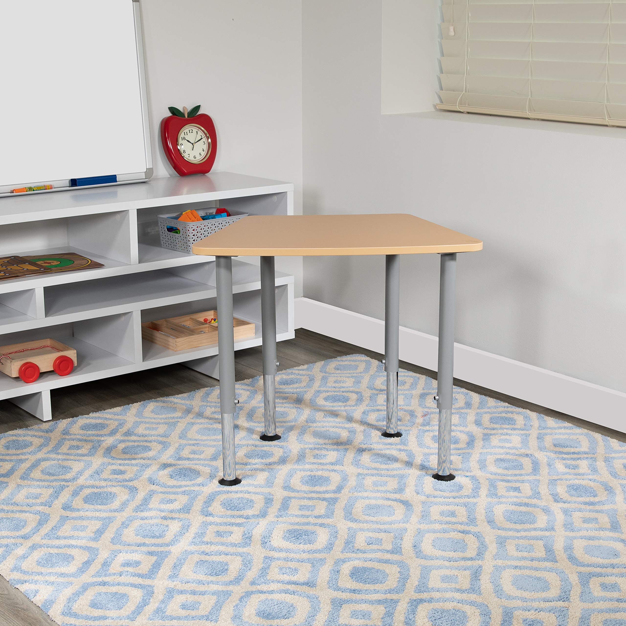 Flash Furniture Billie Hex Natural Adjustable Student Desk (22.3