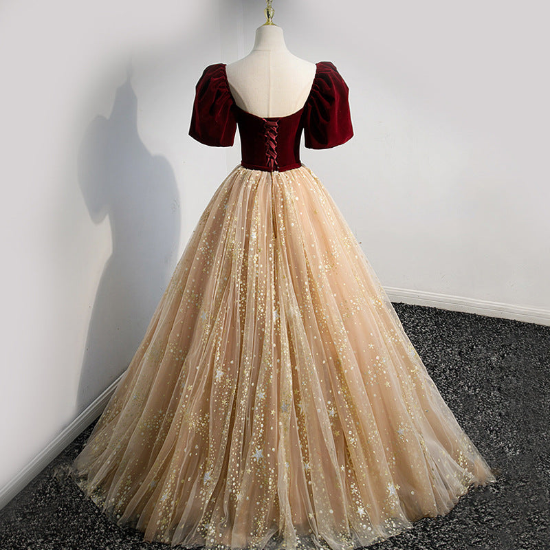 French Style Sweet 16 Birthday Party Dress - Elegant Princess Long Prom Gown for Teens | Perfect for Quinceañera, Homecoming, Formal Dances & Special Occasions