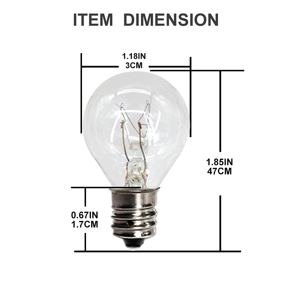 6 Pack 20W G30 E12 Candelabra Base Wax Warmer Bulbs - Clear Incandescent Light Bulbs for Medium Scentsy Warmers & Candle Wax Warmers - Long Lasting Lifespan - Perfect for Home, Office & Spa Aromatherapy
