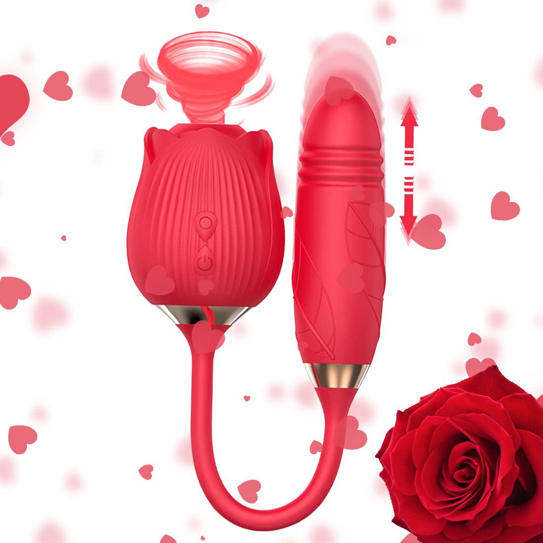 2024 Upgraded Women's Pleasure Stimulator - 10 Speed Settings, Waterproof & Rechargeable - Perfect Valentine's Day & Anniversary Gift (Red, Model BD967) - Enhance Intimacy & Self-Care Moments