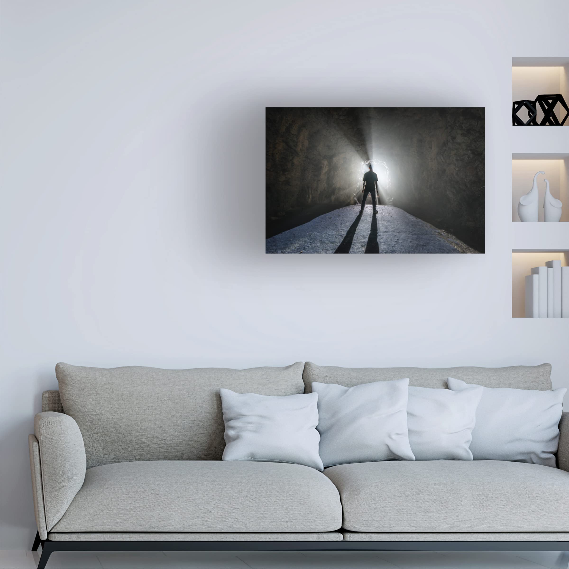 Trademark Fine Art 'Into the Cave' Canvas Wall Art Print by Mattia Bonavida - Modern Home Decor for Living Room, Bedroom & Office