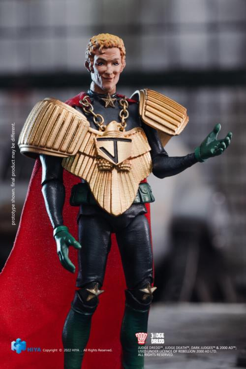 1/18 Scale HIYA 4-Inch Action Figure - Exquisite Mini Series Judge Dredd Chief Judge Caligula Collectible Toy for Display & Action Scenes - Perfect for Collectors, Dioramas, and Comic Book Fans