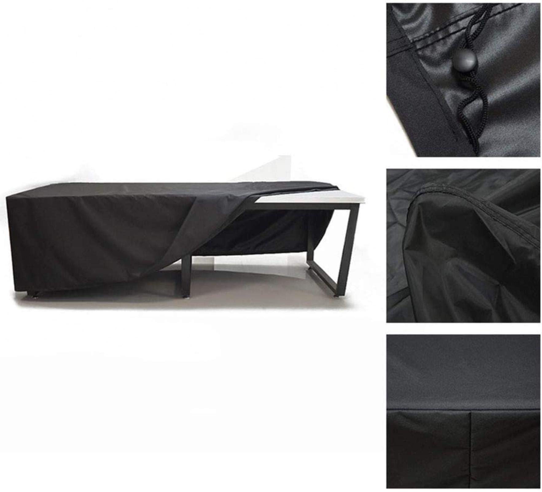 Waterproof 270×180×89CM Outdoor Patio Furniture Cover - Oxford Fabric Protector for Garden Table and Chair Set - Black - Perfect for Backyard, Deck, and Poolside Use