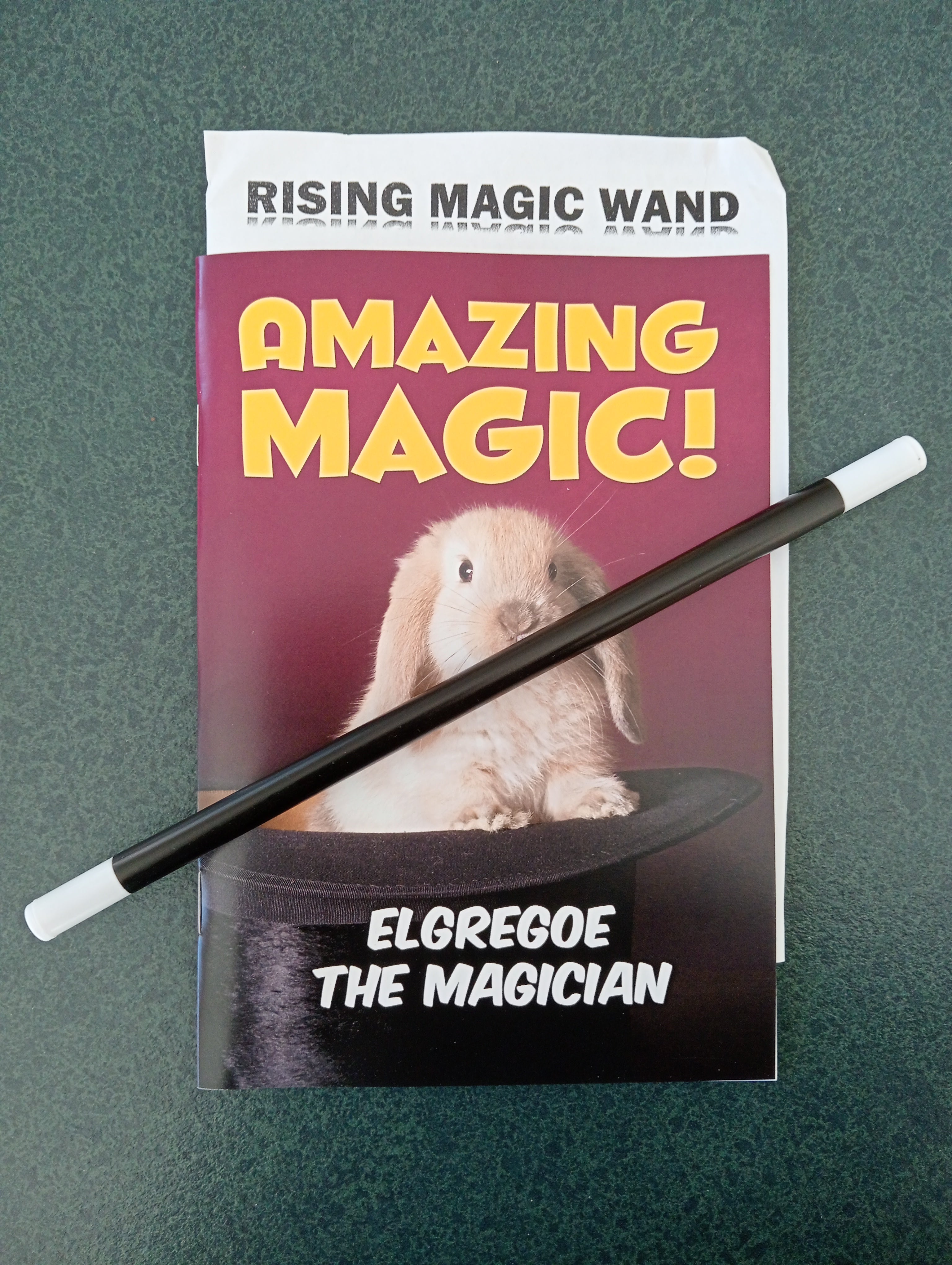 Learn Magic Tricks Book with Rising Wand - Beginner to Advanced Illusion Guide for Kids & Adults - Perfect for Parties, Performances & Fun Family Activities