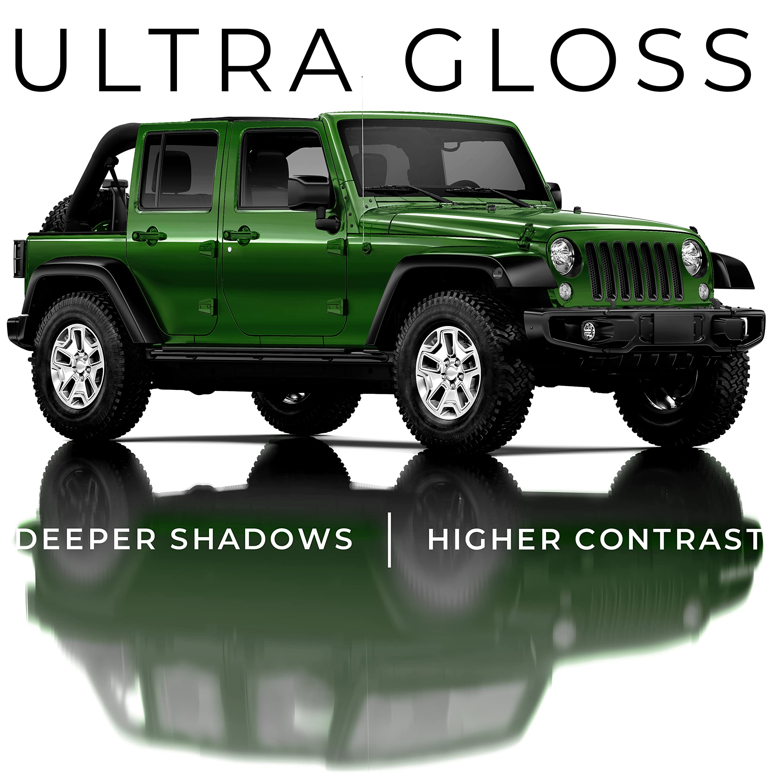 VViViD+ Ultra Gloss Premium Vinyl Car Wrap Film - 25ft x 5ft Glossy Sonoma Green - DIY Vehicle Customization for Cars, Trucks & Motorcycles - High Gloss Finish for Showroom Look