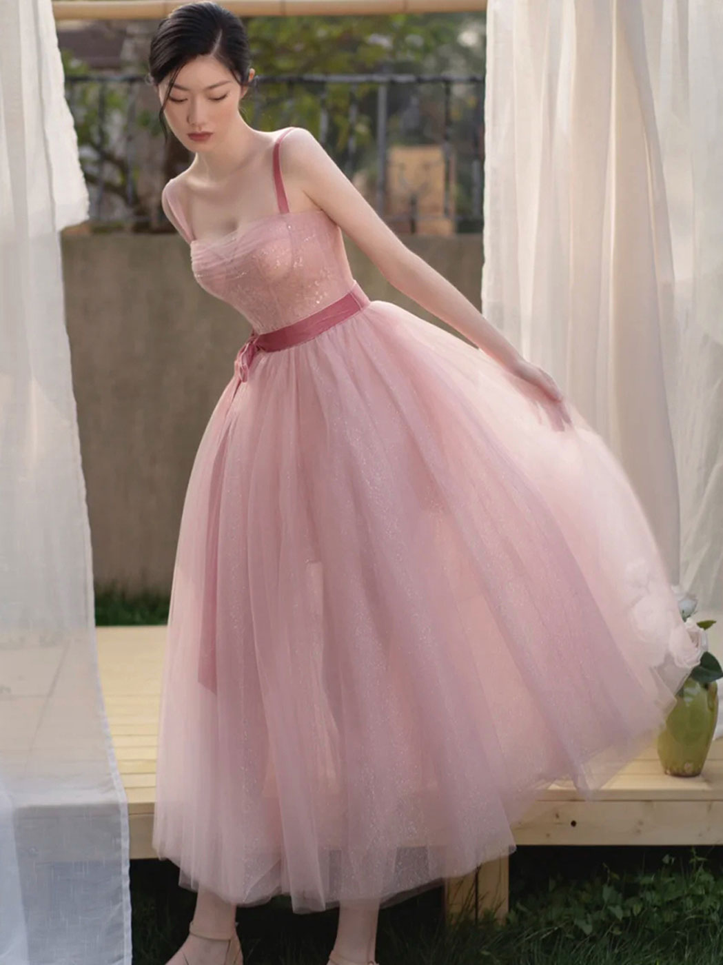 Elegant Pink A-line Tulle Short Prom Dress for Homecoming - Perfect for Dances, Parties, and Special Occasions