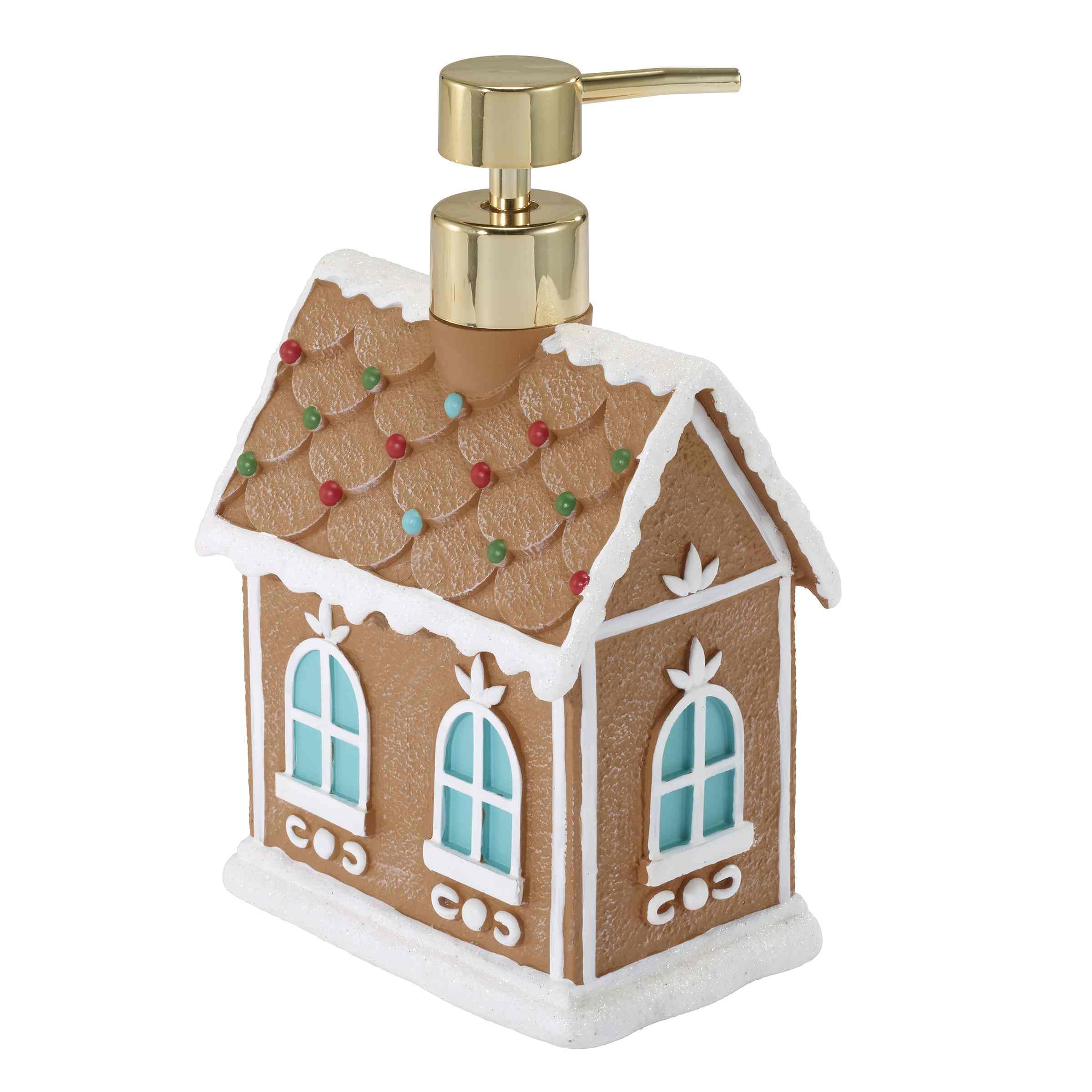 Avanti Linens Resin Soap Dispenser & Lotion Pump - Elegant Countertop Accessories for Bathroom & Kitchen, Christmas Decor (Sweet Treat Collection) - Perfect for Holiday Gifts & Home Decor